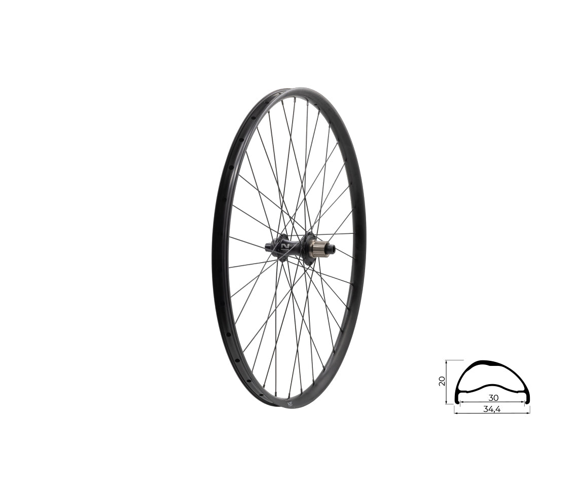 Zapletené koleso zadné KLS SEGADOR 30 SL DSC R, 28/29", black