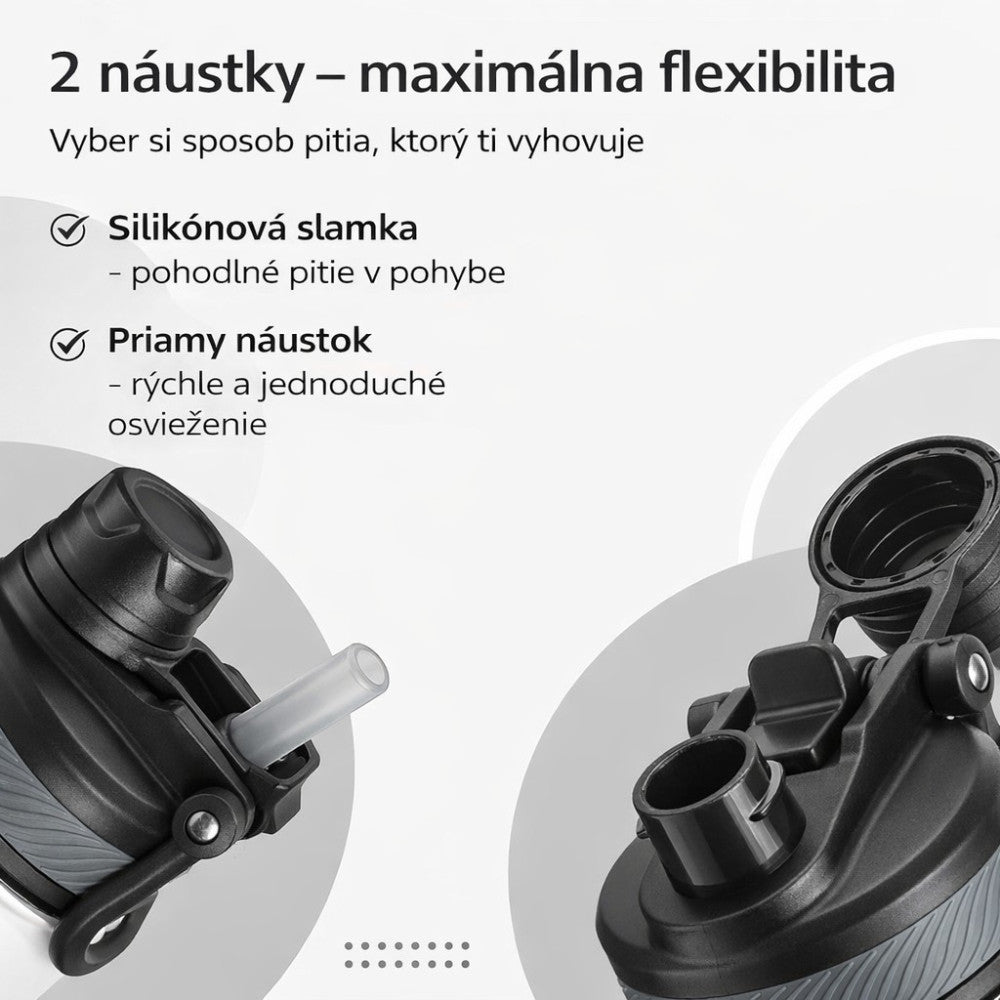 Rockbros fľaša termo nerezová, biela, 550 ml