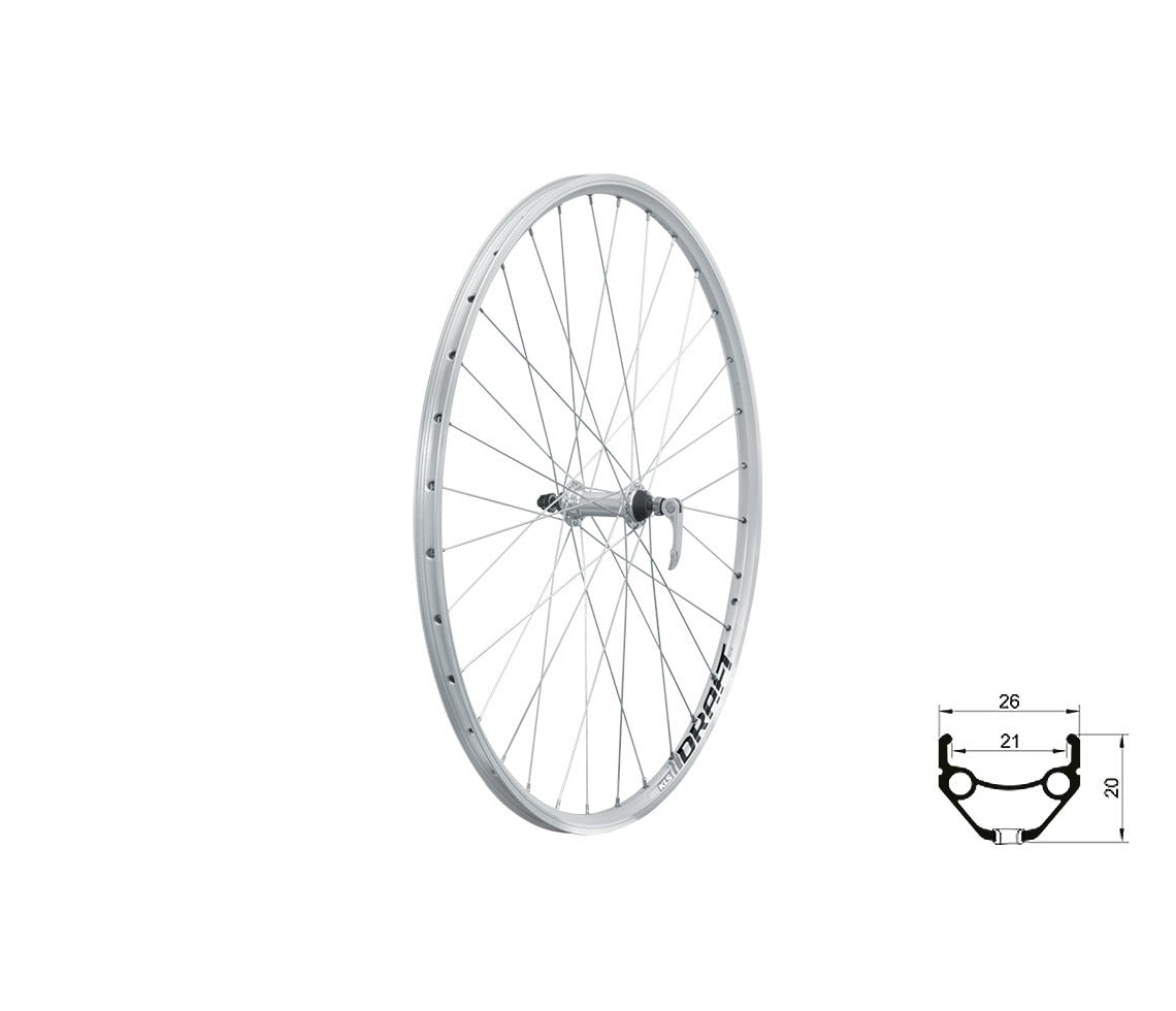 Zapletené koleso predné KLS DRAFT V-brake F, 28/29", silver