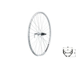 Zapletené koleso zadné KLS DRAFT V-brake R, 28/29", silver