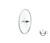 Zapletené koleso zadné KLS DRAFT V-brake R, 26", silver