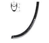 Ráfik KLS SPARK 017 brúsený, 32H, 1 Nit, FV, 28" black