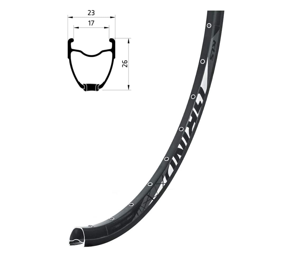 Ráfik KLS GRIND DSC, 32H, 1 Nit, FV, 28" black