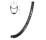 Ráfik KLS GRIND DSC, 32H, 1 Nit, FV, 28" black