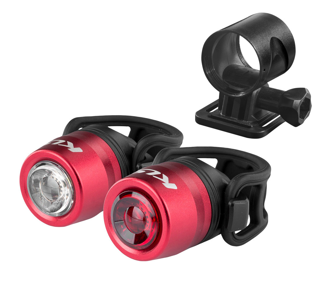 Osvetlenie set nabíjateľný KLS IO USB, red