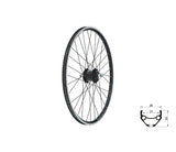 Zapletené koleso predné KLS DRAFT Dynamo V-brake, 26", black