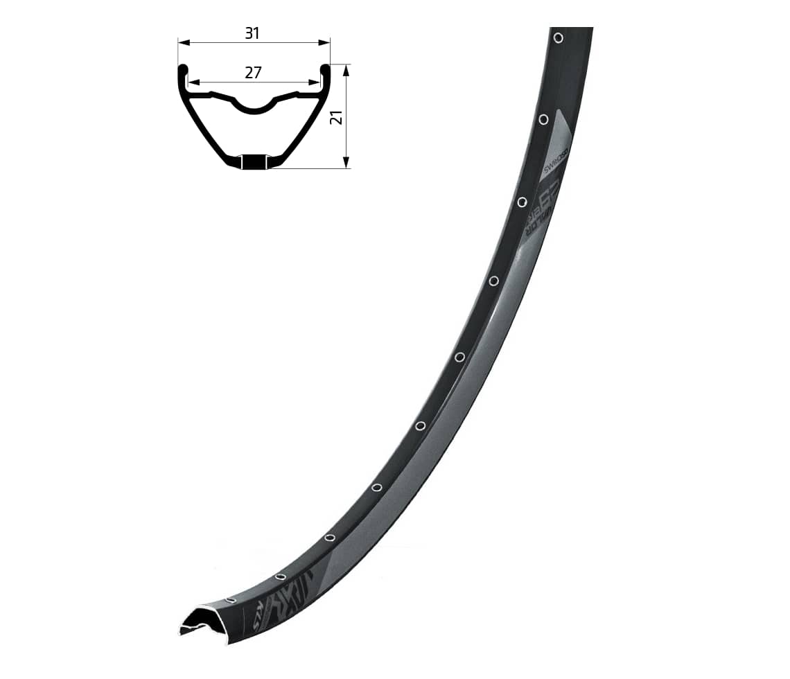 Ráfik KLS VALOR 2 DSC, 32H, 1 Nit, FV, 29" black