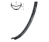 Ráfik KLS VALOR 3 DSC, 32H, 1 Nit, FV, 29" black