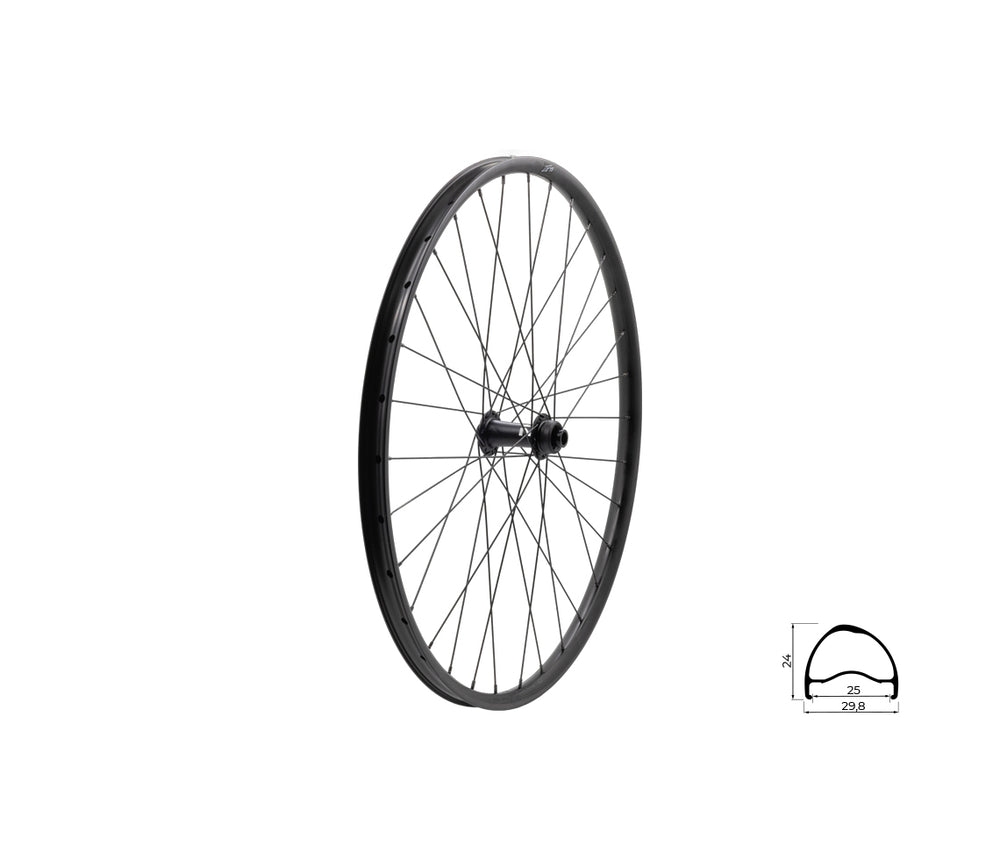 Zapletené koleso predné KLS SEGADOR 25 SL DSC F, 28/29", black