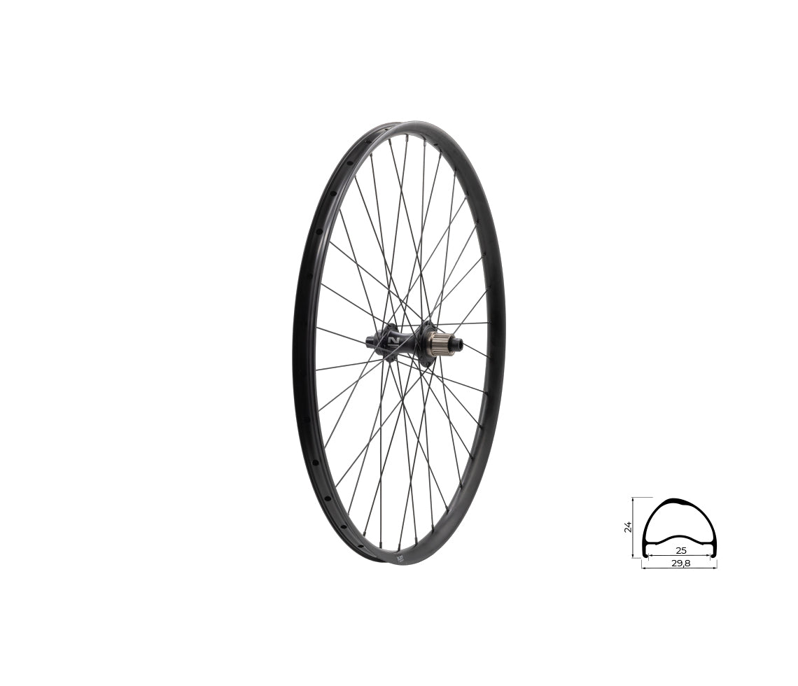 Zapletené koleso zadné KLS SEGADOR 25 SL DSC R, 28/29", black