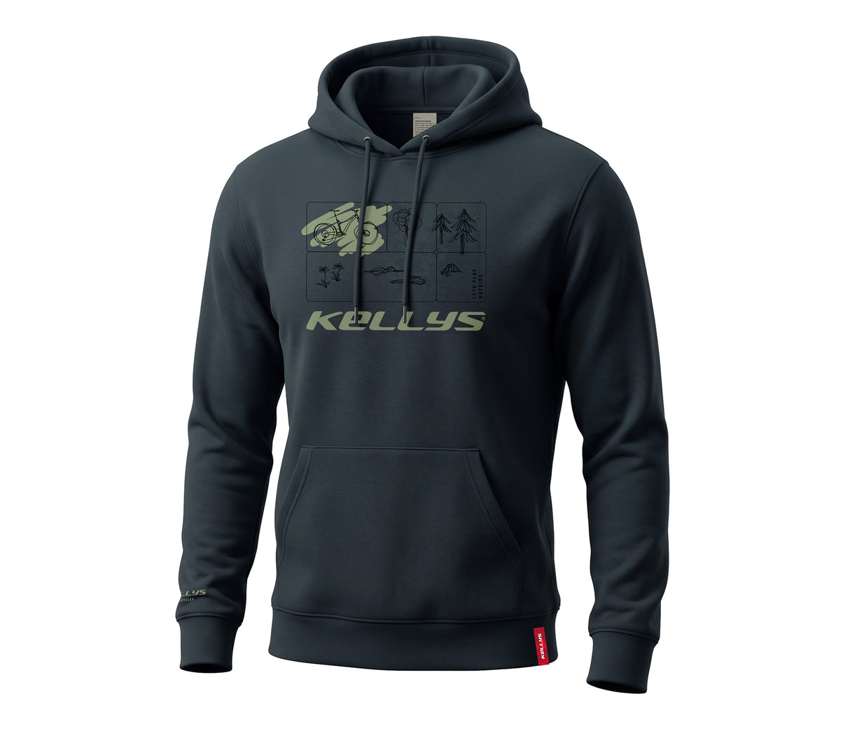 Mikina s kapucňou KELLYS CORE, Graphite Blue, L