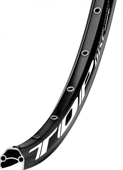 Ráfik REMERX TOP DISC 622 × 19, 32 otvorov, čierny, s nitmi.
