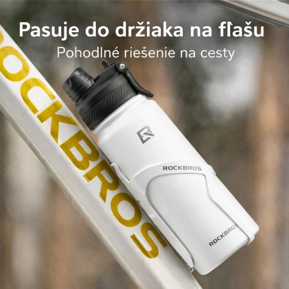 Rockbros fľaša termo nerezová, biela, 550 ml