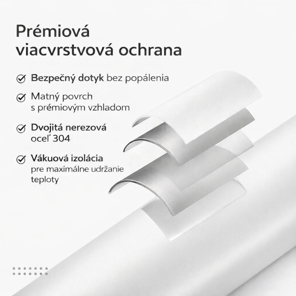 Rockbros fľaša termo nerezová, biela, 550 ml