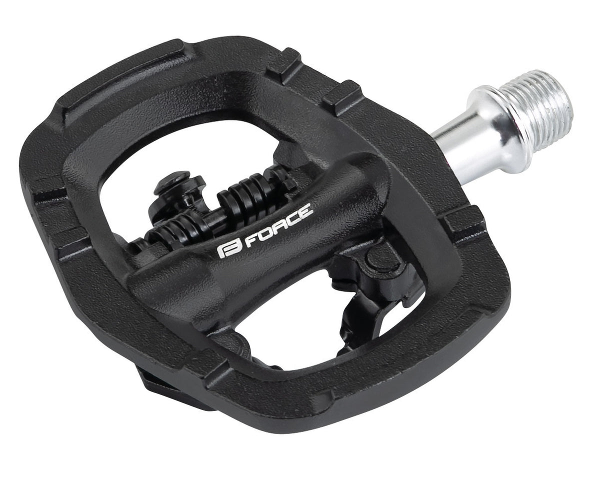 FORCE pedále SELECT nášľapné MTB jednostranné, čierne
