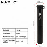 Pumpa ZÉFAL, Gravel mini s flexibilnou hadičkou Z-Turn, dural