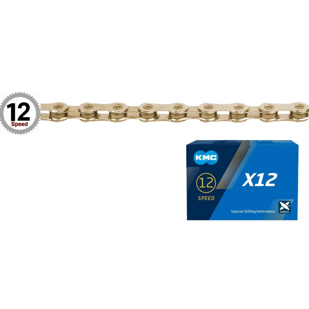 Reťaz KMC X-12, 1/2 x 11/128,zlatá, 12 kolo